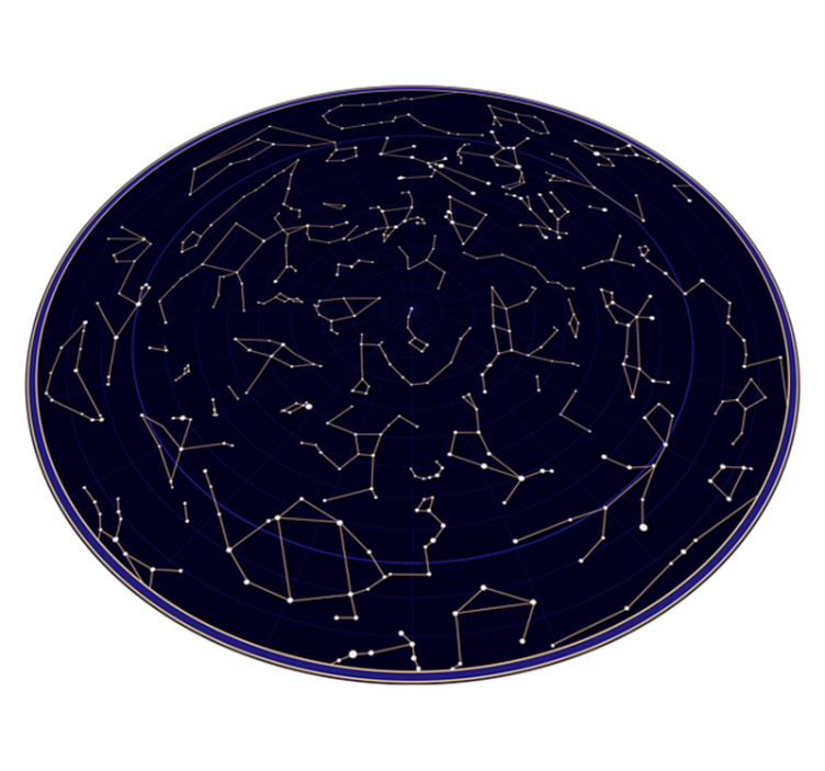 Kids vinyl carpet constellation map - TenStickers