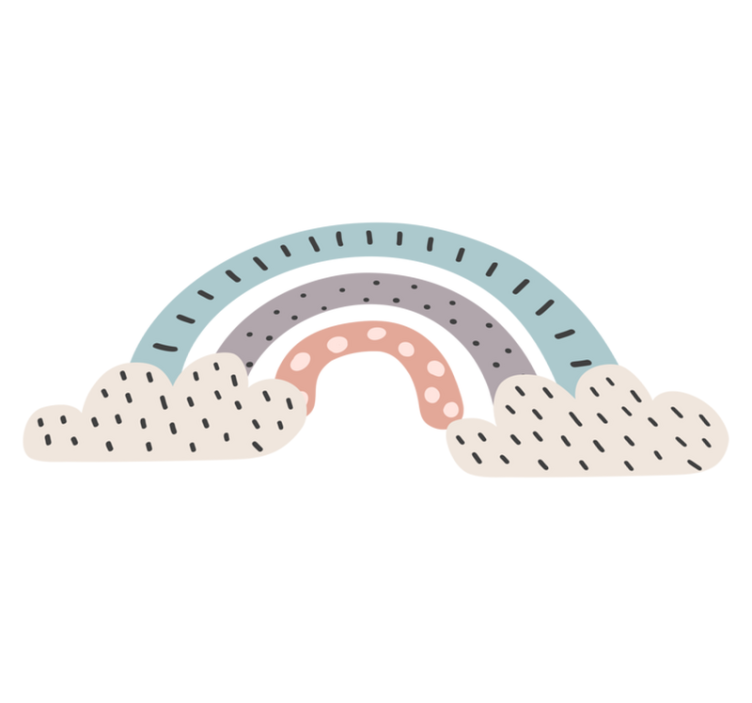 Kids vinyl carpet tricolour nordic rainbow - TenStickers