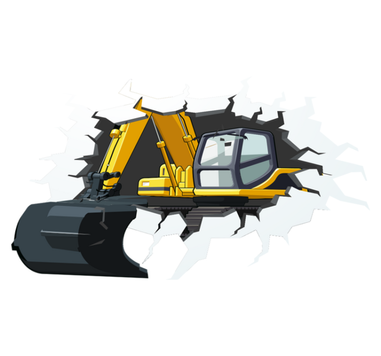 Kids vinyl carpet bagger hole in the wall - TenStickers