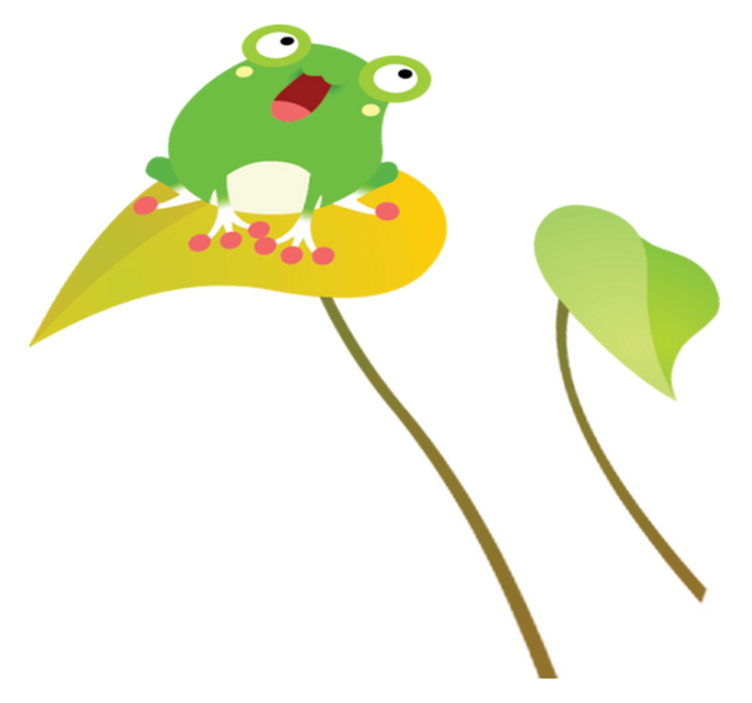 Kids vinyl carpet singing frog design - TenStickers