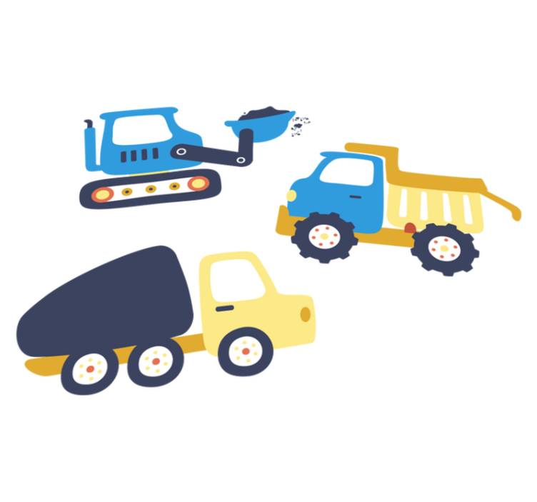 Kids vinyl carpet with bagger symbols design - TenStickers