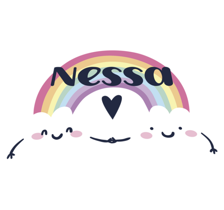 Kids vinyl carpet personalized rainbow - TenStickers