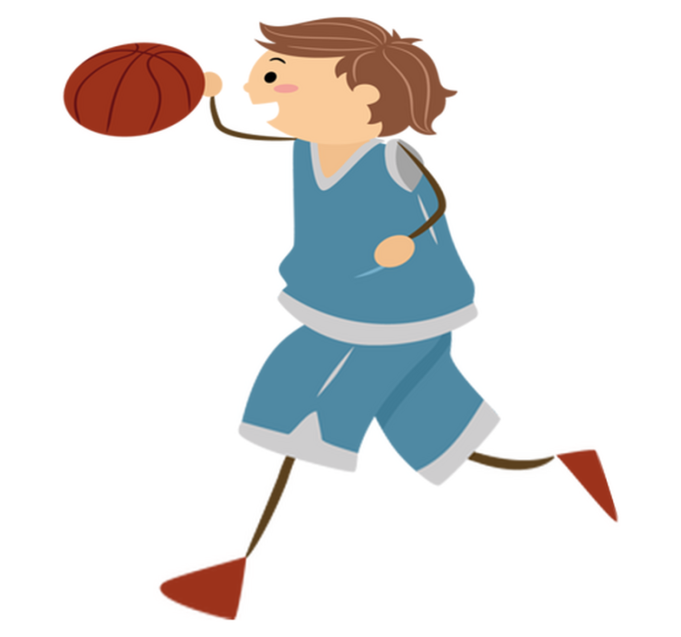 Kids vinyl carpet basketball adhesive for children - TenStickers