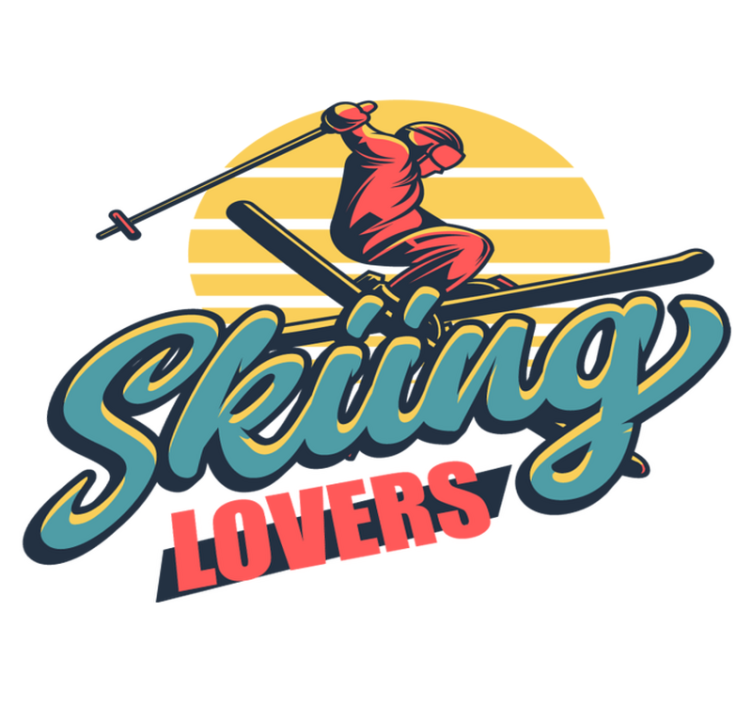 Skiing lovers bedroom vinyl carpet - TenStickers