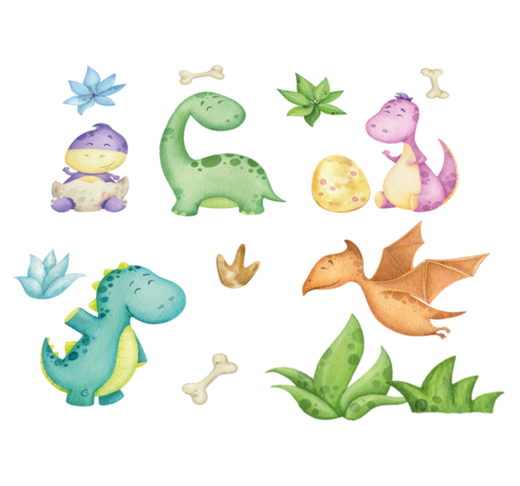 Bedroom vinyl carpet nordic dinosaur design - TenStickers