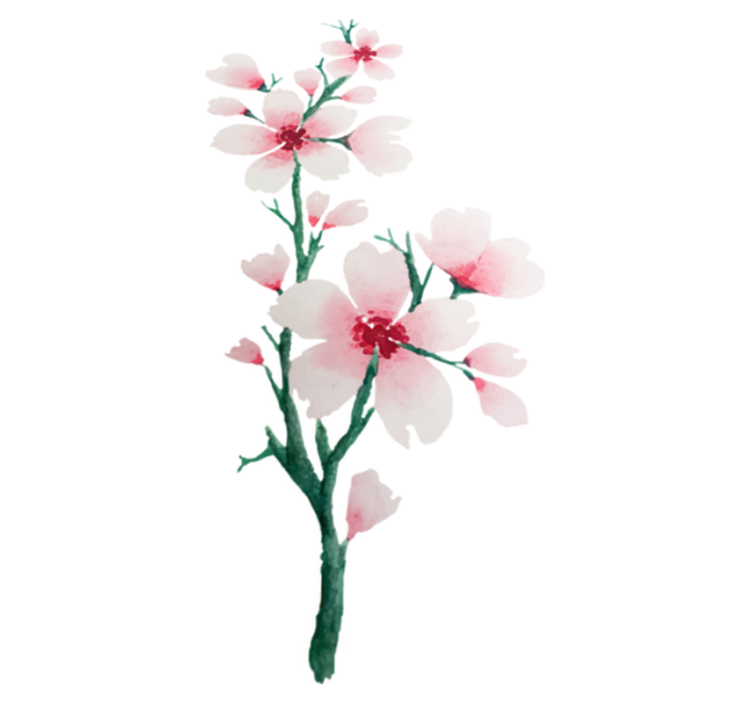 Bedroom vinyl carpet with cute white flowers design - TenStickers