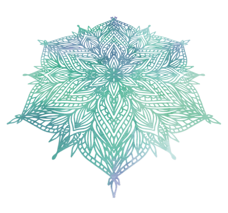 Turquoise mandala bedroom vinyl carpet - TenStickers