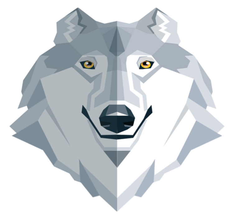 Bedroom vinyl carpet with abstract wolf design - TenStickers