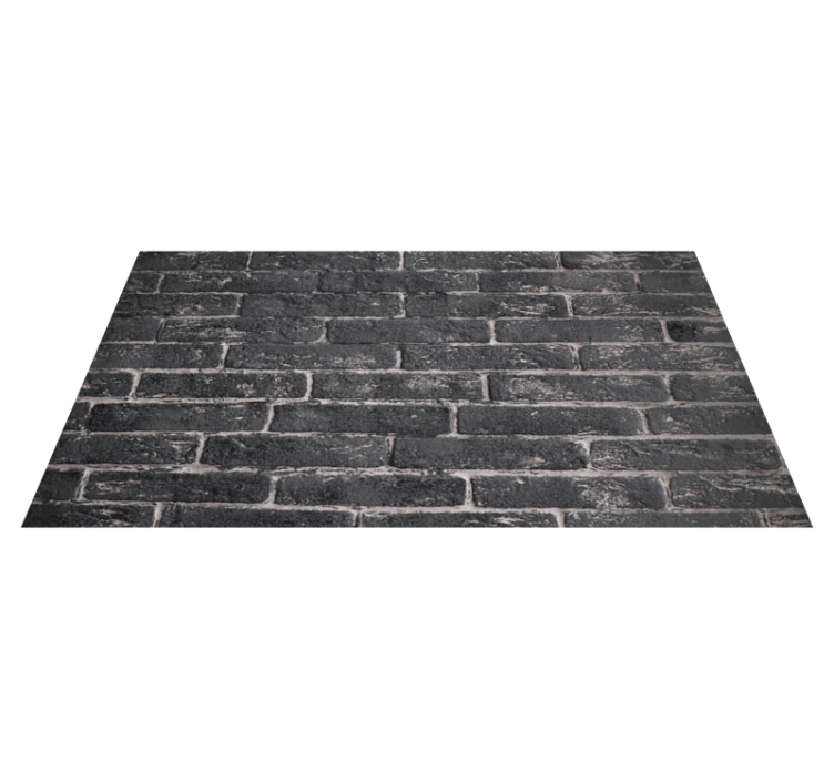 Bedroom vinyl carpet grey stone brick wall design - TenStickers