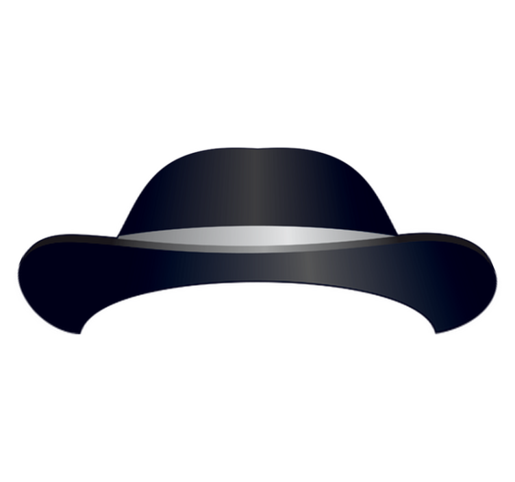 Bedroom vinyl carpet bowler hat adhesive - TenStickers