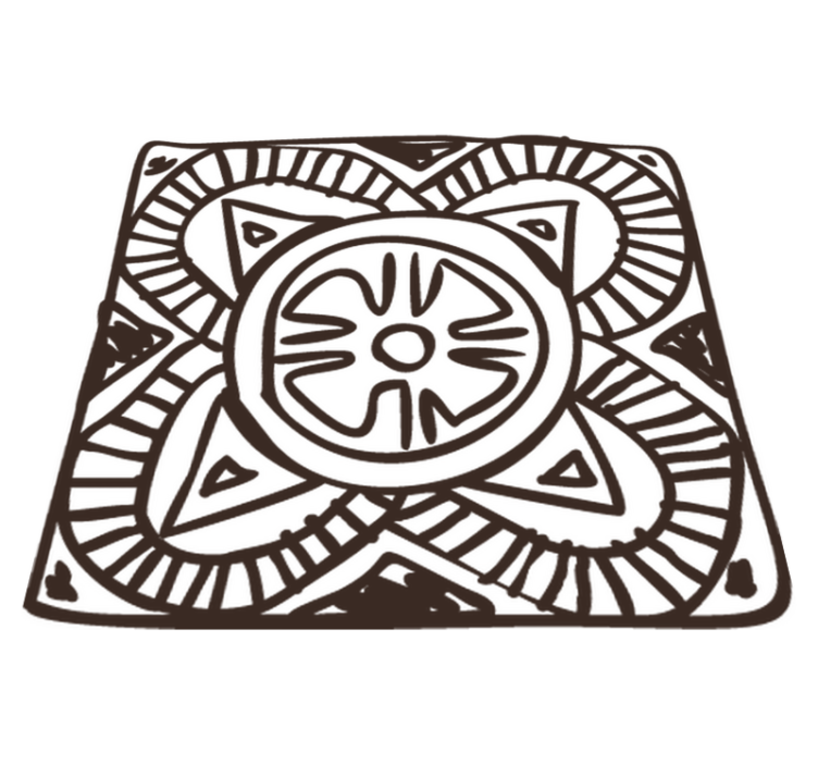 Bedroom vinyl carpet ethnic floral design - TenStickers