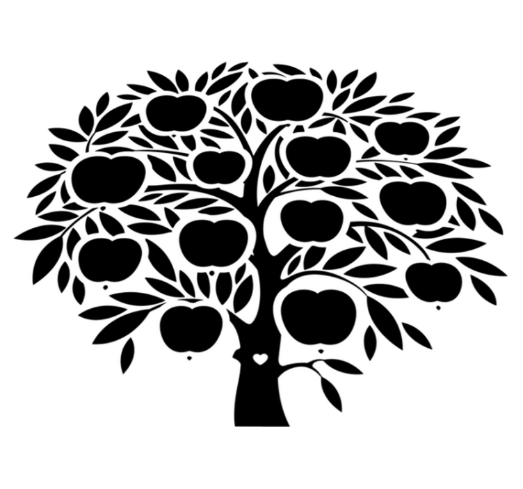 Bedroom vinyl carpet family tree names - TenStickers