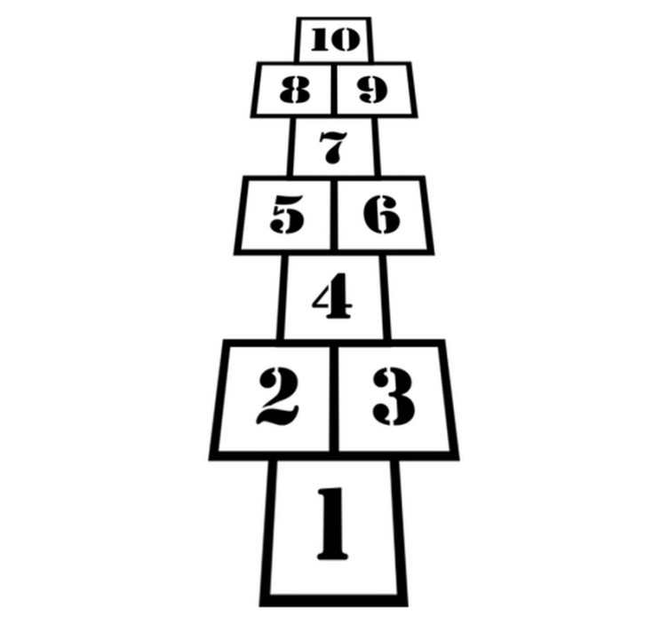 Game vinyl carpet modern hopscotch vinyl - TenStickers