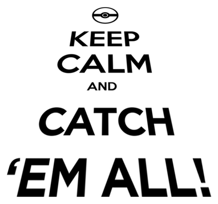 Game vinyl carpet pokémon keep calm - TenStickers