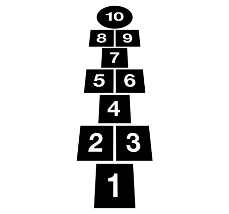 Game vinyl carpet hopscotch squares - TenStickers