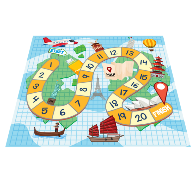Game vinyl carpet board game map - TenStickers