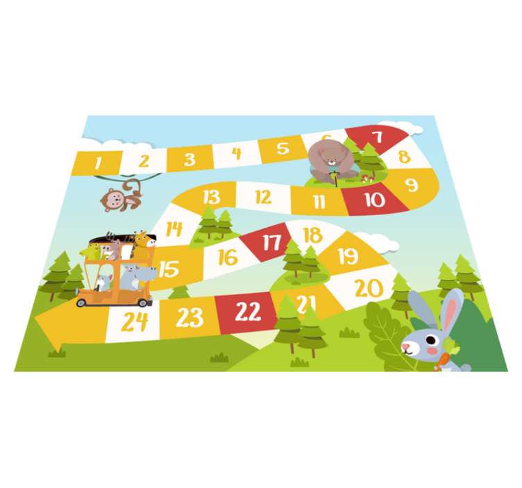 Game vinyl carpet wildlife board game design - TenStickers