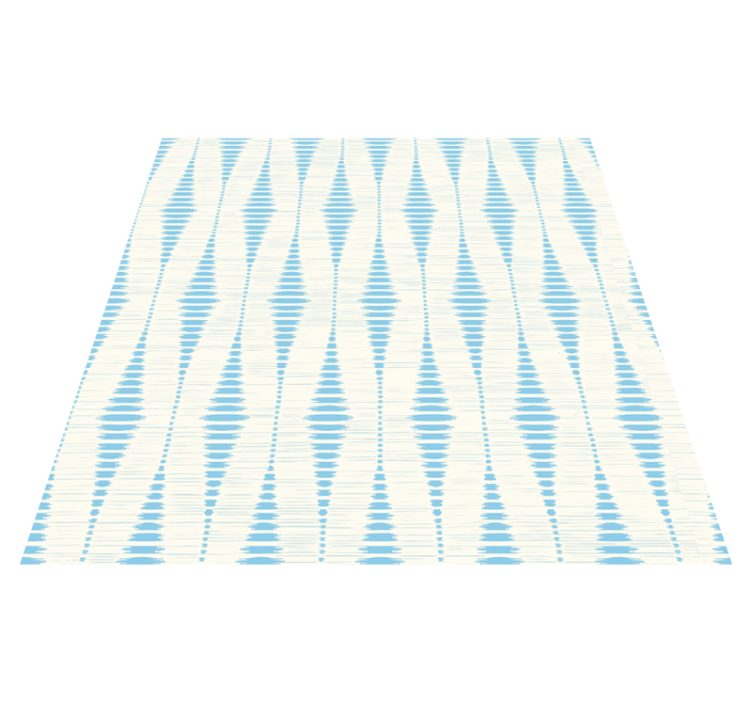 Geometric vinyl carpet in light blue rabaul ikat - TenStickers