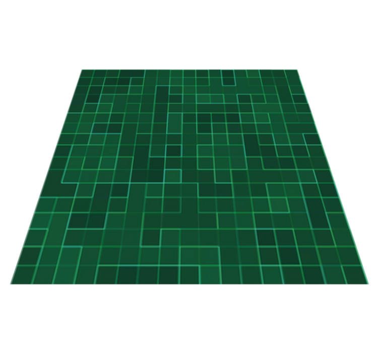 Kitchen vinyl carpet abstract bright green mosaic - TenStickers
