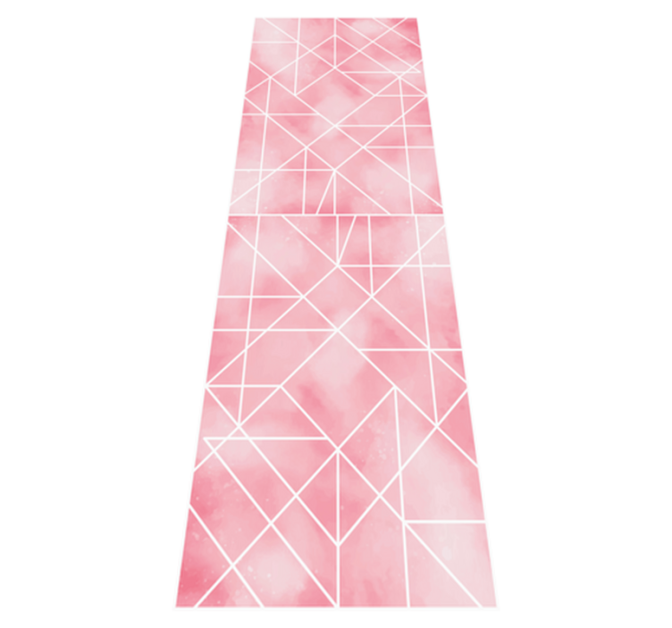 Kitchen vinyl carpet with pink triangles pattern - TenStickers