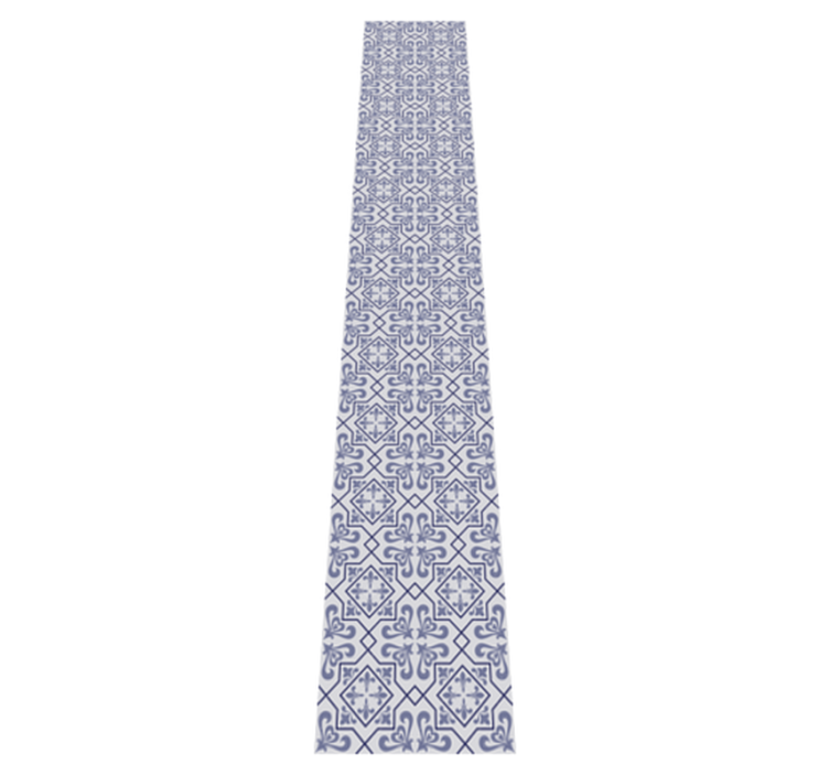 Kitchen vinyl carpet blue octagon portuguese tile - TenStickers