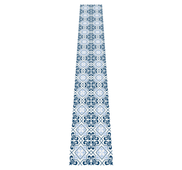 Kitchen vinyl carpet typical blue portuguese tile - TenStickers