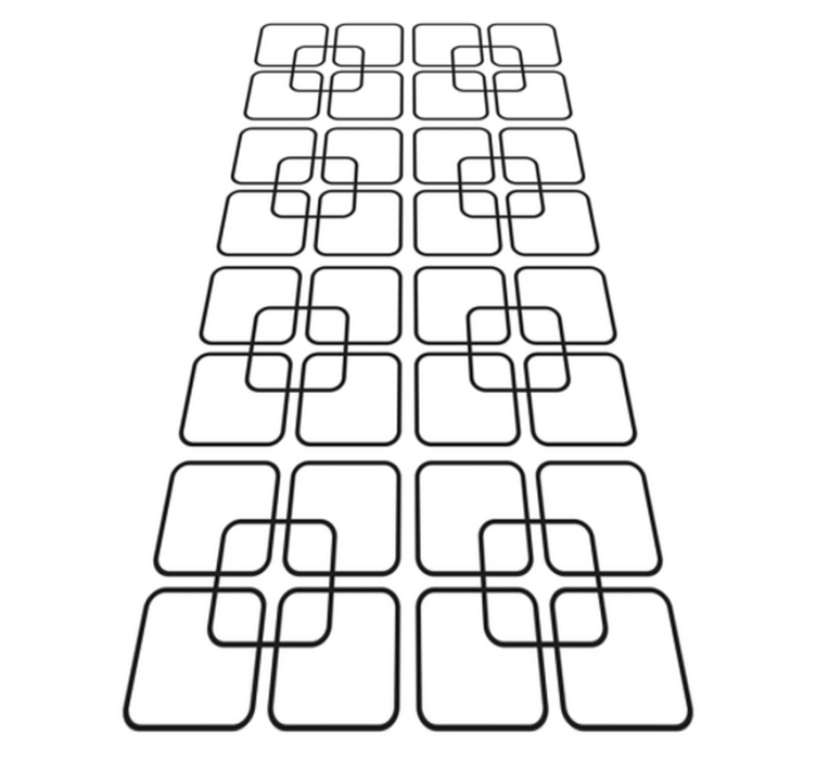 Kitchen vinyl carpet black squares urban design - TenStickers