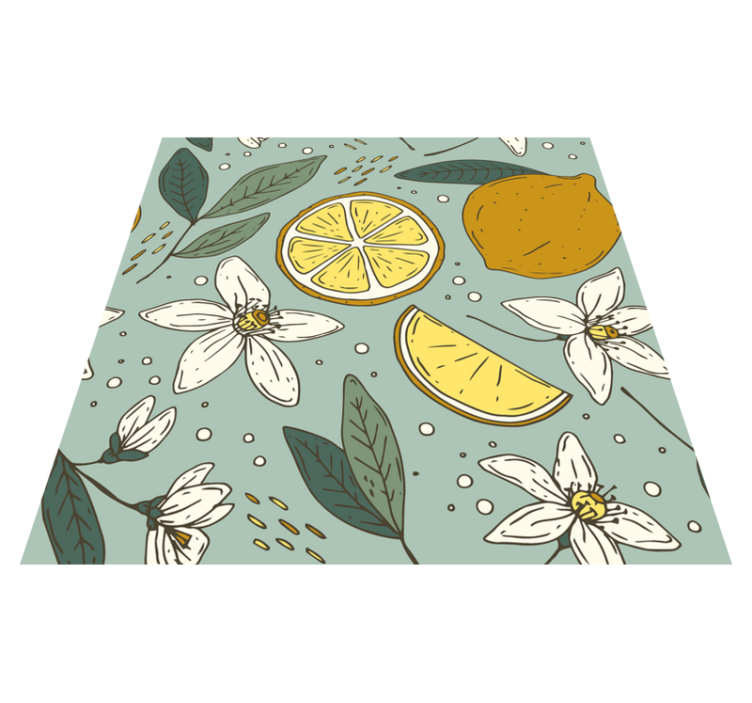 Kitchen vinyl carpet colorful lemon design - TenStickers
