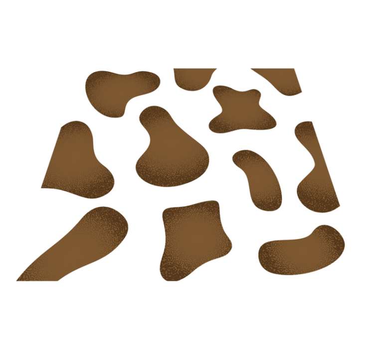Abstract Cowhide Pattern animal print vinyl carpet - TenStickers
