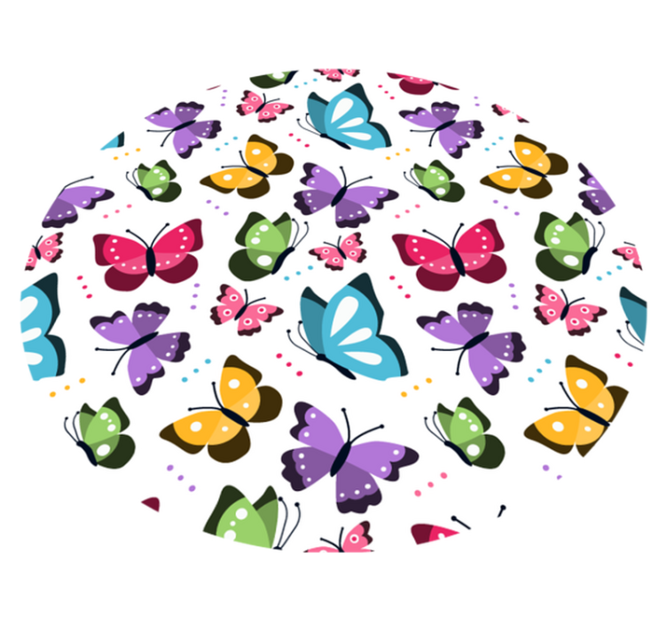 colorful butterfly pattern animal vinyl carpet - TenStickers