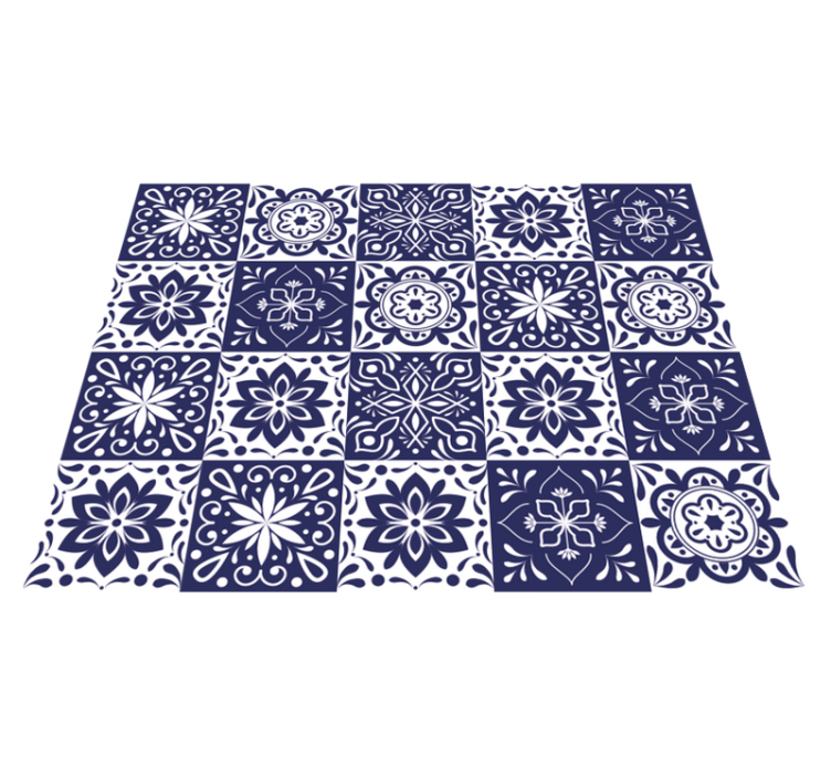 Tile Inspired Living Area tile vinyl carpet - TenStickers