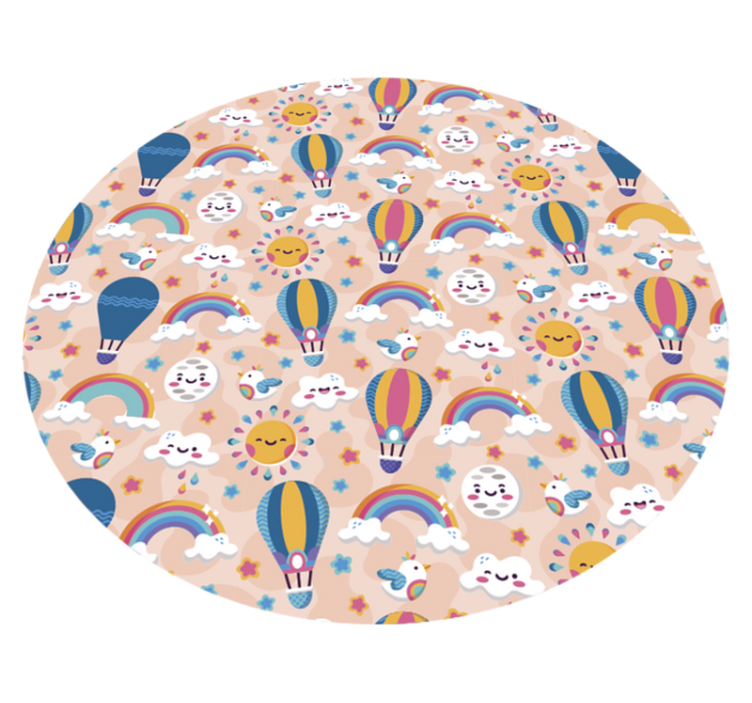 Colorful Balloon Pattern kids vinyl carpet - TenStickers