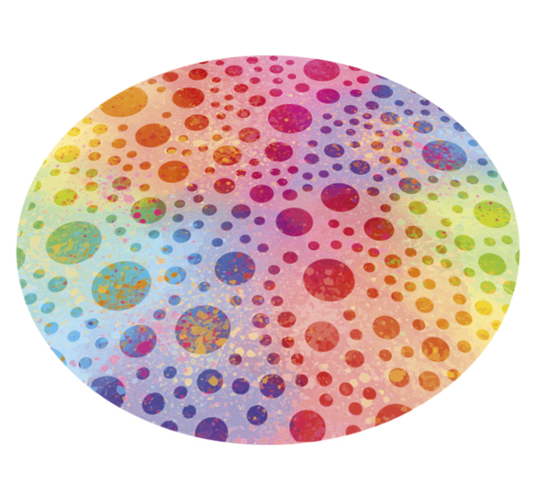 Vibrant Spotted Round Arrangement circular vinyl carpet - TenStickers