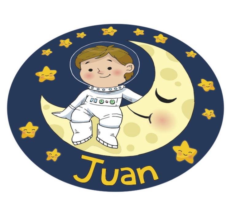 Astronaut Slumber Circle custom floor mat - TenStickers