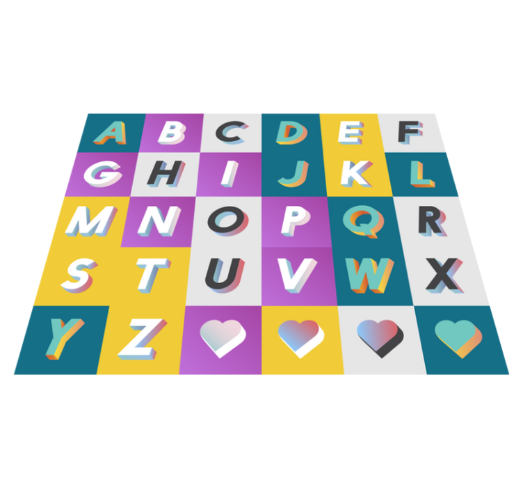 Colorful Alphabet Playarea bedroom rug - TenStickers