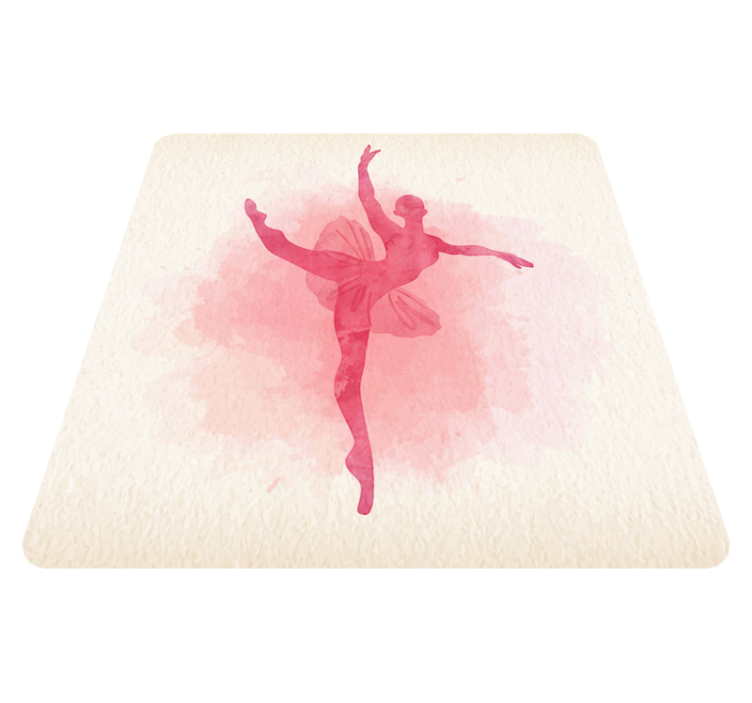 Ballet Dancer Silhouette kids vinyl carpet - TenStickers