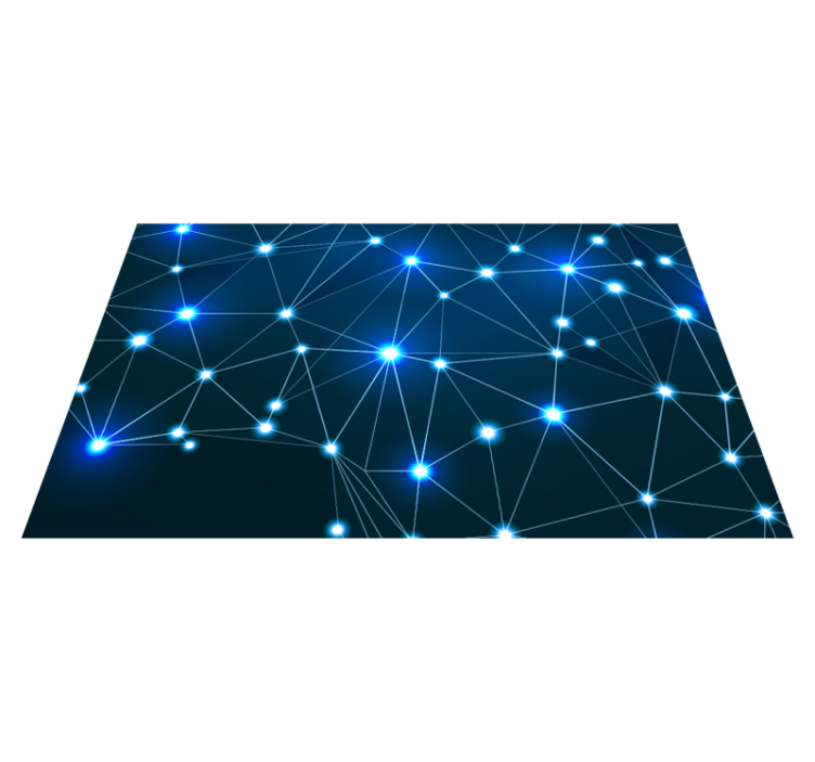 Connected Nodes geometric vinyl carpet - TenStickers