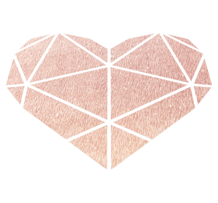 Geometric vinyl carpet geometric heart design - TenStickers