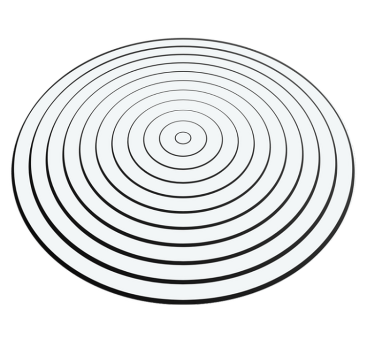 Simplistic circular design geometric vinyl carpet - TenStickers