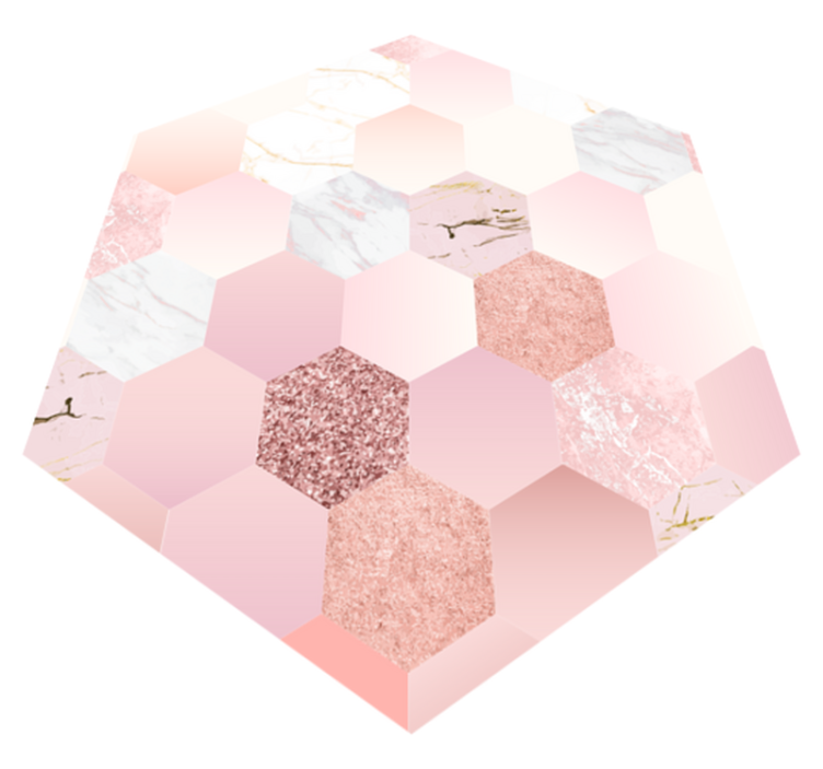 Hexagonal Pastel minimalist vinyl carpet - TenStickers