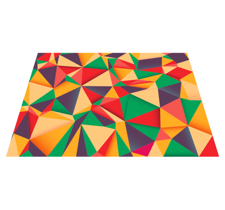 Colorful Triangular Composition geometric vinyl carpet - TenStickers