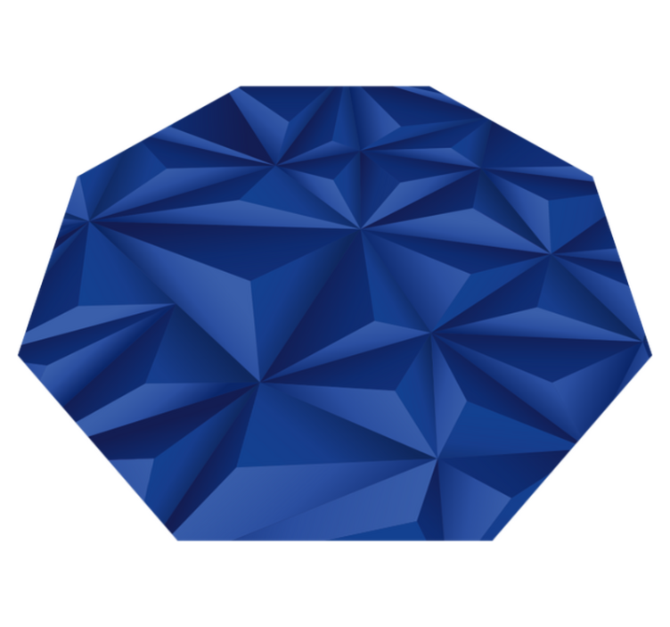 Angular Blue Facets geometric vinyl carpet - TenStickers
