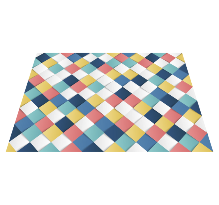 Colorful Harlequin Pattern geometric vinyl carpet - TenStickers