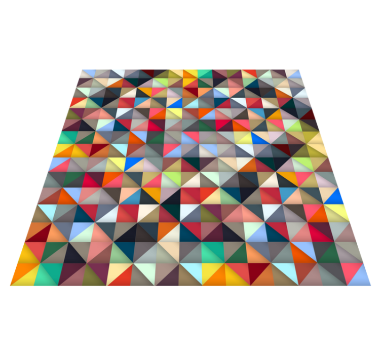 Colorful Triangular Pattern geometric vinyl carpet - TenStickers