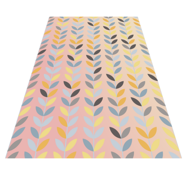 Abstract Leaf Pattern geometric vinyl carpet - TenStickers