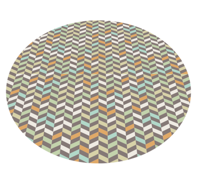 Chevron Spectrum Circle geometric vinyl carpet - TenStickers