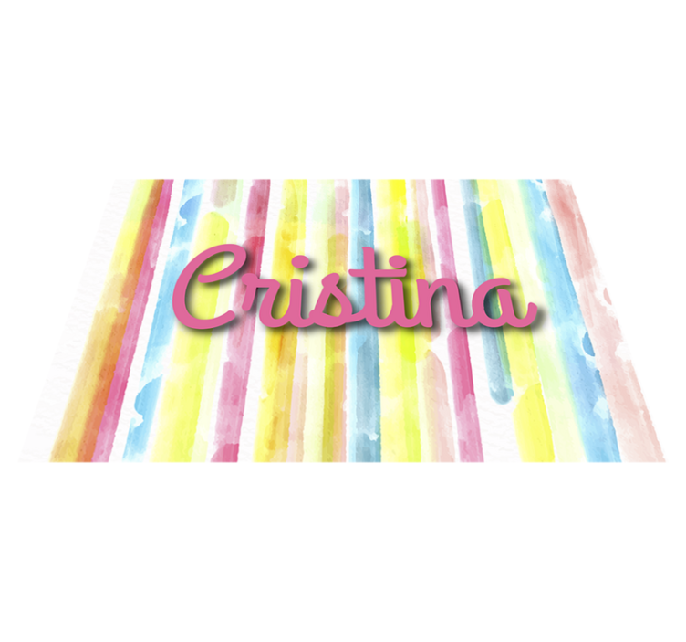 Personalized Rainbow custom vinyl carpet - TenStickers
