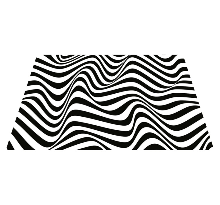 Wavy Contrast Pattern striped vinyl carpet - TenStickers