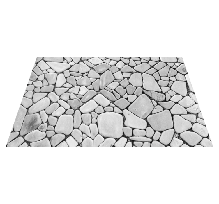 Stone effect vinyl carpet pebble stone design - TenStickers