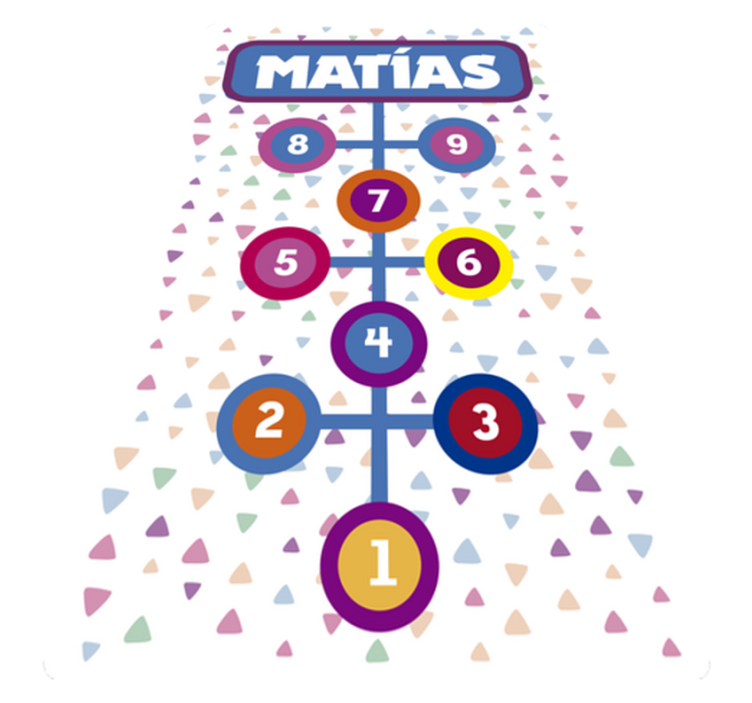 Personalized Hopscotch custom vinyl carpet - TenStickers